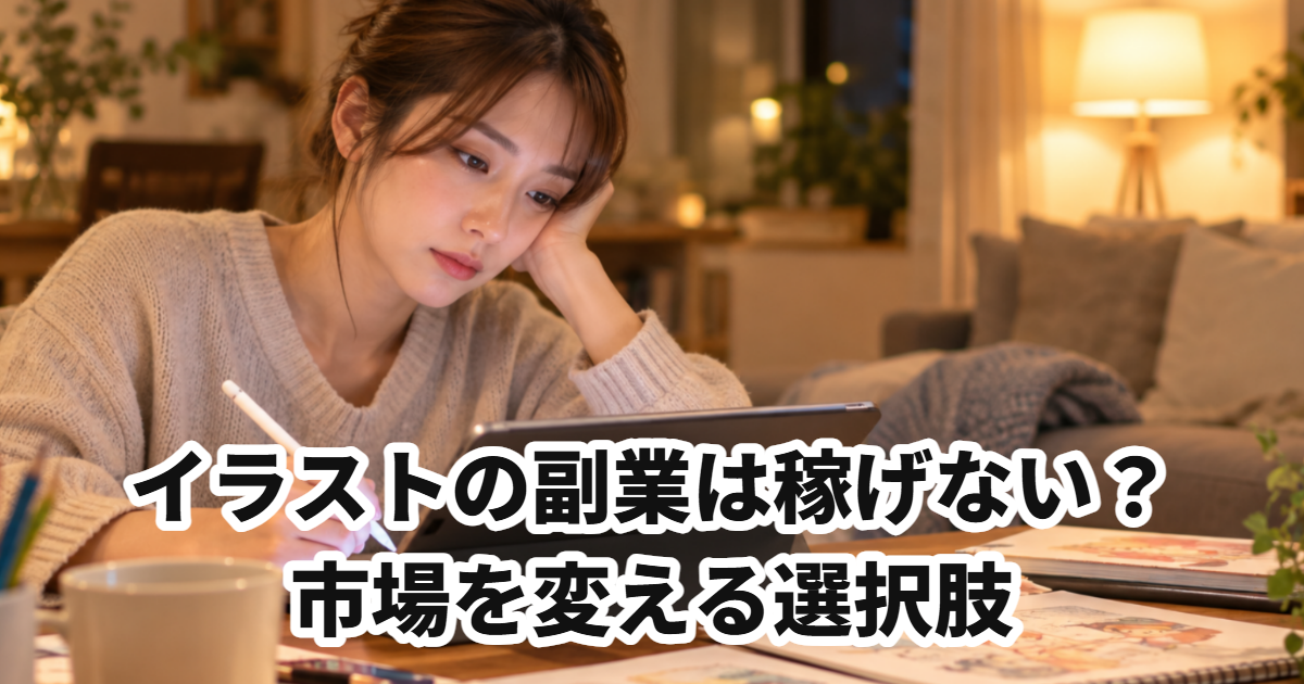 イラストの副業は稼げない？市場を変える選択肢